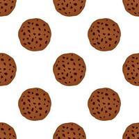 Pattern homemade cookie different taste in pastry biscuit vector