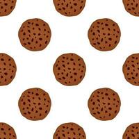 Pattern homemade cookie different taste in pastry biscuit vector