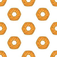 Pattern homemade cookie different taste in pastry biscuit vector