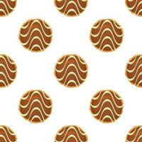 Pattern homemade cookie different taste in pastry biscuit vector