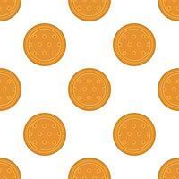 Pattern homemade cookie different taste in pastry biscuit vector