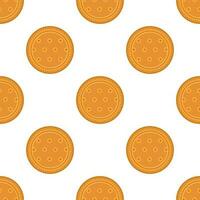 Pattern homemade cookie different taste in pastry biscuit vector