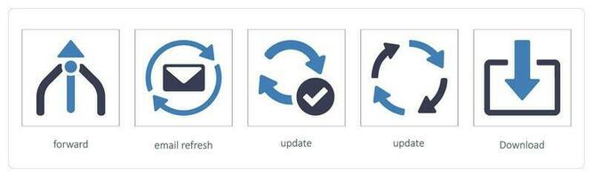Arrows icons such as direction, way, path vector