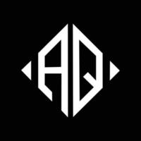 Geometric aq logo vector