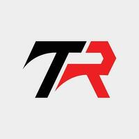 Letter tr company logo vector