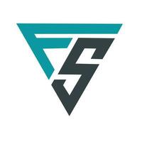 letra fs logo vector