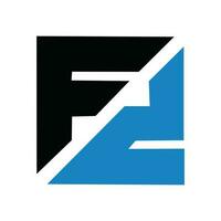 Letter f2 logo vector