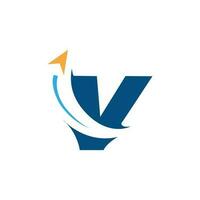 Initial letter v logo vector