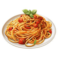 delizioso italiano cibo clipart. cartone animato spaghetti illustrazione. generativo ai png