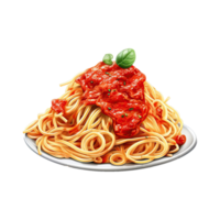delicioso italiano comida clipart. dibujos animados espaguetis ilustración. generativo ai png