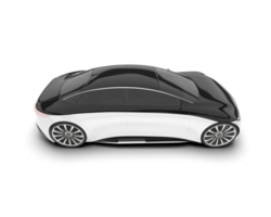 White modern car on transparent background. 3d rendering - illustration png