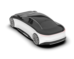 White modern car on transparent background. 3d rendering - illustration png