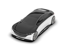 White modern car on transparent background. 3d rendering - illustration png