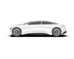 White modern car on transparent background. 3d rendering - illustration png