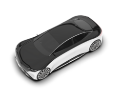 White modern car on transparent background. 3d rendering - illustration png