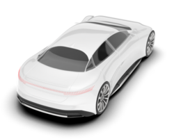wit modern auto Aan transparant achtergrond. 3d renderen - illustratie png