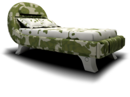 a camas - futurista camo cama em transparente fundo - generativo ai, ai gerado png