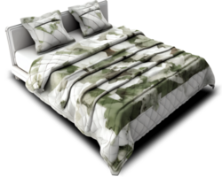 das Betten - - futuristisch camo Bett auf transparent Hintergrund - - generativ ai, ai generiert png