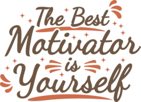 el mejor motivador es tú mismo, motivacional tipografía citar diseño. png