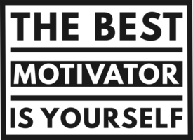 il migliore motivatore è te stesso, motivazionale tipografia citazione design. png
