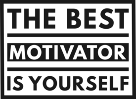 de het beste motivator is jezelf, motiverende typografie citaat ontwerp. png