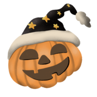 halloween illustratie getrokken in tekenfilm stijl, gemarkeerd in oranje en zwart, geven het een mysterieus en stoutmoedig Look. png