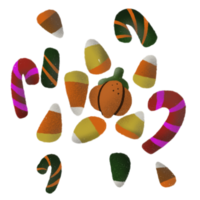 halloween illustration Drawn in cartoon style, highlighted in orange and black, giving it a mysterious and bold look. png