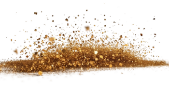 Golden stars dust trail sparkling particles, png