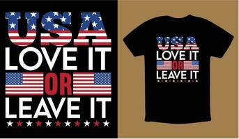 USA Love It Or Leave It T-shirt vector