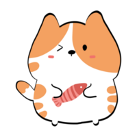 orange cat so cute cartoon png