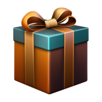 3d rendering floating blue gift box isolated png