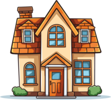 House Illustration in cartoon style AI Generative Image png