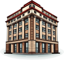 Gebäude Illustration Clip Art ai generativ Bild png