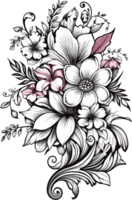 bloemen decoratief element ai generatief beeld png