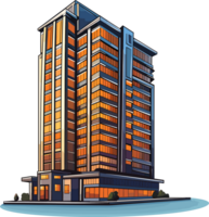 Building Illustration Clipart AI Generative Image png