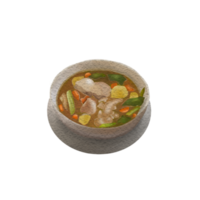 kip groente soep waterverf png