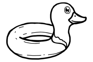 Summer Item Element - Duck Float png