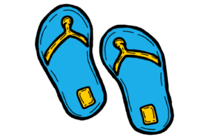 zomer item element - strand sandalen png