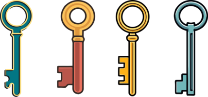 set of various shape key illustrations png