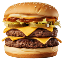 grande clásico carne de vaca carne queso hamburguesa, ai generado png