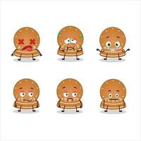 Snowball cookies cartoon character with nope expression vector