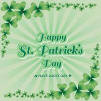 St. Patrick's day background design vector illustration