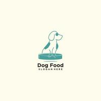 perro comida logo diseño para negocio mascota vector