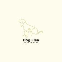 Dog flea logo design with simple concept vector