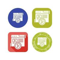 Video Content Vector Icon