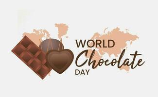 Vector Design World Chocolate Day 6 July, Flat Design. Flat Ilustration