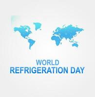 vector gráfico de mundo refrigeración día bueno para mundo refrigeración día celebracion. plano diseño.