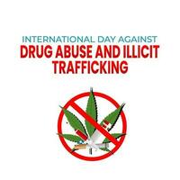 vector design International Day Against Drug Abuse And Illicit Trafficking. ilustration design