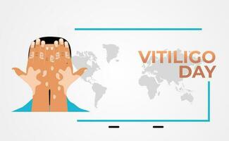 vector graphic of world vitiligo day good for world vitiligo day celebration. flat design.flat illustration.