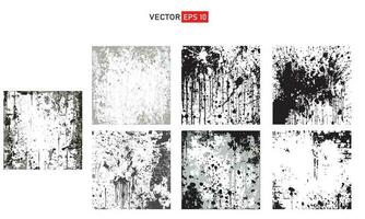 grunge texture background set design vector